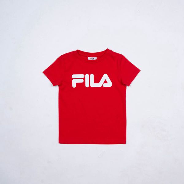 Fila Mono Deckle Boy's T-Shirts - Red,NZ 257-53896